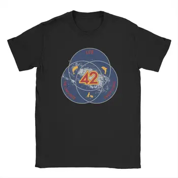 Moške Majice Odgovor Na Življenje, Vesolje In Vse, kar je Končni Majica Čistega Bombaža Tee Majica za Rojstni dan Oblačila Slike 2