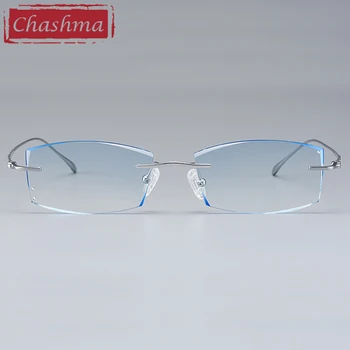 Moški Ultra Lahka Eyeglass Čistega Titana Recept Leče Ženske Rimless Optični Postopno Okvirji Anti Blue Ray Očal Okvir