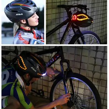 Mtb Čelada Z Vključite Opozorilne Luči USB Polnjenje 54 - 61 cm Kolesarska Čelada Cestni Kolo, Kolesarska Čelada Lahka Ciclismo Slike 2