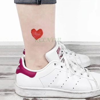 Nepremočljiva Začasni Tattoo Nalepke rdeče srce ljubezni geometrijske vzorce umetnosti tatto flash tattoo ponaredek tetovaže za dekle, moških, žensk, otrok