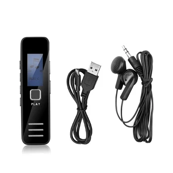 Nov Glasovni ukaz Vključen Prenosni MP3 Predvajalnik Snemalnik Telefonskih Snemanje Zvoka Digitalni Diktafon Dictaphone 20-urni