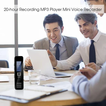 Nov Glasovni ukaz Vključen Prenosni MP3 Predvajalnik Snemalnik Telefonskih Snemanje Zvoka Digitalni Diktafon Dictaphone 20-urni Slike 2