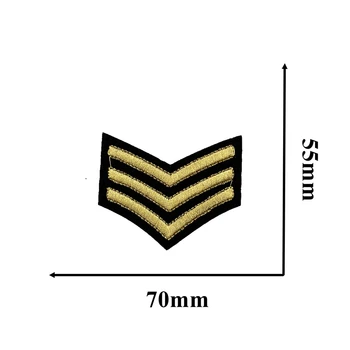 Nov Prihod 7 x 5.5 cm Zlata Air Force Značko Popravki Sew na Železa na Vezene Aplicirano za Oblačila 10pcs/lpt