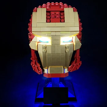Nove klasične filmske superheroj DIY LED Iron man čelada model set gradnik zbiranja igrač za otroke božično darilo