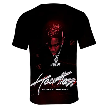 Novo 2021 Hip Hop Rapper Polo G Taurus Tremani Bartlett Album 3D T-Shirt Moški/Ženske Priložnostne Kratek Rokav Vrhovi Xxs-5Xl Slike 2