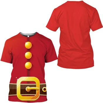 Novo 2021 Mamba Vrh Novo Leto Darilo T-shirt 3D Rdeče Tiskanih Božič T-shirt Cosplay Santa Claus T-shirt Dame Harajuku Unisex Slike 2