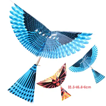 Novo DIY Prostem Igrače Gume Pasu Moč Ročno Bionic Letalo Zraka Ornithopter Ptic Modeli Znanost Kite Igrače za Otroke Slike 2