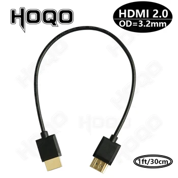 OD 3.2 mm Super Mehko Mikro HDMI je združljiv & Mini HDMI je združljiv moški Tanek Kabel 2k hd 4k @60hz Svetlobe-teža Prenosni Slike 2