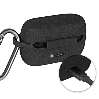 Odporna na praske Mehka Silikonska Zaščitna torbica za Shranjevanje Prenosni Bluetooth Slušalke Pokrovček S Sponko Za Jabra Elite Aktivno 75t Slike 2