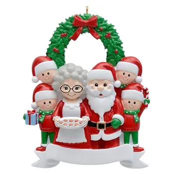Osebno Jelenov Družinsko Božično Drevo Smolo Ornament Edinstveno Družino Obesek 2021 Božično Drevo Obesek Visi Okraske