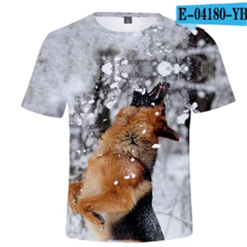 Osebno T-shirt 3D Tiskanje nemški Ovčar T-shirt Moški/Ženski Ljubek Pes Oblačila Mlade Poletje Modi nemški Ovčar T Slike 2
