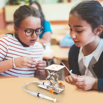 Otroci DIY Znanost Igrače Hidravlično Dvigalo Tabela Model Izobraževalne Znanstveni Eksperiment, Komplet Fizika Šoli IZVORNIH Projektov