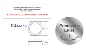 Panasonic 4pcs 1,5 V Gumb Celic Baterije lr44 Litijevo Baterije A76 AG13 G13A LR44 LR1154 357A SR44 Prvotne Slike 2