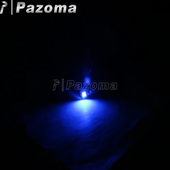 Pazoma Modra Univerzalno motorno kolo LED Tablice Zadaj Oznako Lahka Nepremočljiva Slim Mini Oznako Lučka LED Trakovi Super Svetla Slike 2