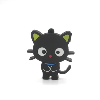 Pendrive Risanka lep black cat usb ključek 32GB 8GB 16GB 4GB 64GB pen drive memory stick U Disk Hot srčkan Flash Novo kartico