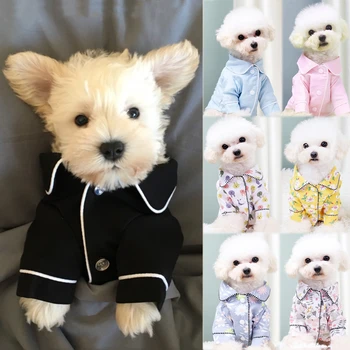 Pet Pižamo Moda za Hišne živali Oblačila Pes Majica Luksuzni Plašč Jakna za Prosti čas Nositi za Majhne, Srednje Pes, Mačka Chihuahua Buldog Pet Oblačila