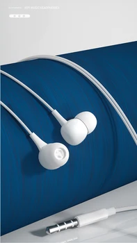 PHOMAX 3.5 mm Jack za V Uho Slušalke Odlično Bas Stereo Zvočni Učinek, Z Mic 1,2 m Za Samsung Xiaomi Huawei iPhone, Pametni Telefon Slike 2