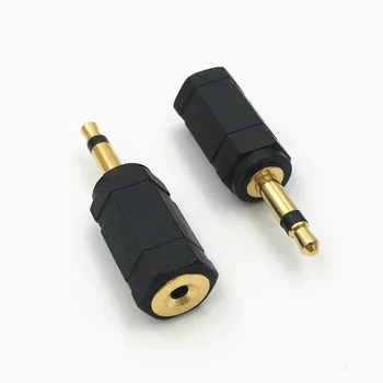 Pozlačeno 3,5 mm Moški na 2,5 mm Ženski Mono Zvočni Adapter, Slušalke, Pretvornik