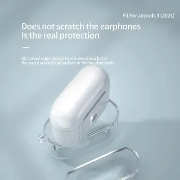 Pregledna PC Ohišje Za Airpods Pro Shockproof Cover Za Apple Airpods 3 Slušalke Primerih Slušalk Nastavite Zaščitnik Primeru