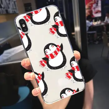 PXCHENG Srčkan Risanka pingvin Primeru Telefon Za Xiaomi 10T 11 Opomba 10 Redmi Opomba 8 9