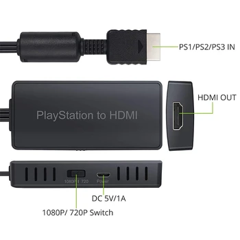 R9CB Visoko Učinkovitost PS1 PS2 PS3 da Pretvornik Kabel Ban, Visoko Defination Link Adapter Združljiv z PS1 PS2