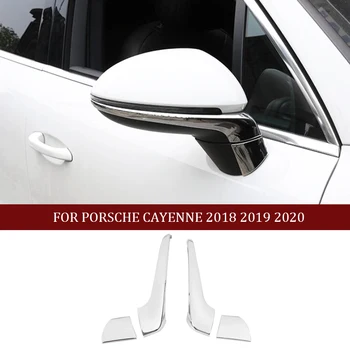 Rearview Mirror Zaščito naslovnica Stripa Trim Fit Za Porsche Cayenne 2018 2019 2020 2021 ABS Chrome Ogljikovih Vlaken Slog