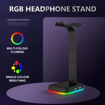 RGB Igralec Slušalke Imetnik Head-mounted Slušalke Držalo za Zaslon Podporo support Desk 4 in1 RGB izhod za Slušalke Imetnik Podpora Rgb L41E