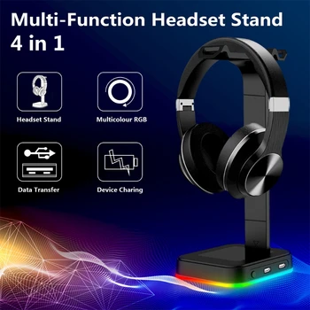 RGB Igralec Slušalke Imetnik Head-mounted Slušalke Držalo za Zaslon Podporo support Desk 4 in1 RGB izhod za Slušalke Imetnik Podpora Rgb L41E Slike 2