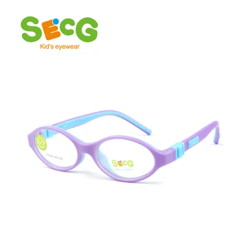 SECG Krog Srčkan Otrok Optična Očala Okvirji Silikonski Trdna Unisex Otroci Očala Očala Otrok Recept Očala