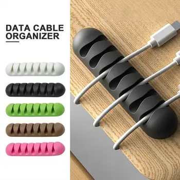 Silikonski Kabel Navijala Prožni Kabel Upravljanje Kabel, Držalo za sponke Za Miške USB, Slušalke Slušalke Omrežja Smart Wire Organizator