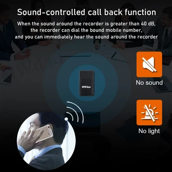 Snemalnik zvoka mini snemanje dictaphone micro audio zvok, digitalne poklicno skrivnost GPS Lokator blagovne znamke XIXI VOHUN blagovne znamke Slike 2
