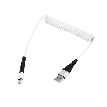 Spirala Tip-c Moški Kabel Podaljšek za Sinhronizacijo Podatkov Polnilnik Žice Kabel za Polnjenje, USB-Tip C C Kabel, ki se Raztegne v Kolobarjih Spomladi za Samsung Slike 2