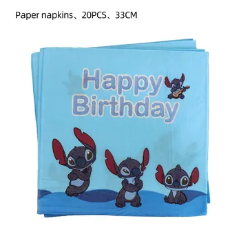Stitch Stranka Namizna Lilo & Stitch Stranka Dekoracijo za Dom Balon Papir, Tablice Rojstni dan Dobave Počitnice Papir Slamic