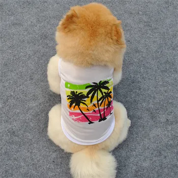 Summer beach Slog kuža pes t shirt 2018 nov prihod poceni dihanje bombaž Ljubljenčka psa Oblačila za majhen pes telovnik