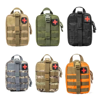Taktično Prvo Pomoč Medicinske Vrečko Prostem Vojske Camping Car Vojaške bil reševalec Sili Nahrbtnik Survival Kit Molle EOS Vrečka z Velcro Slike 2