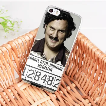 Telefon Primerih Moda Pablo Escobar Tiskanja Modela Mehko Jasno Primeru Kritje za iphone 12 11 Pro 7 6 6S 8 Plus XS XR X Coque Slike 2