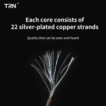 TRN T2 16 Core0.75 0.78 MMCX Silver Plated 2.5/3.5/4.4 Vročina Spojnik Slušalk Nadgradnjo Sam Kabel Za TRN V80/TFZ Slike 2