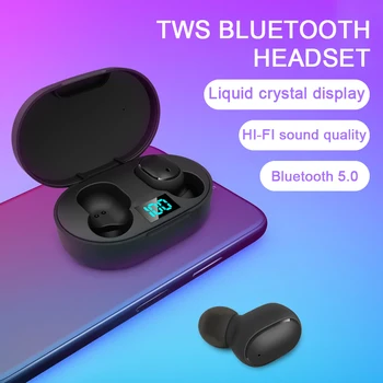 TWS Bluetooth Čepkov Brezžična Mini HI-fi Slušalke Stereo Slušalke za v Uho Z Polnjenjem Primeru Nepremočljiva Športne Slušalke Slike 2