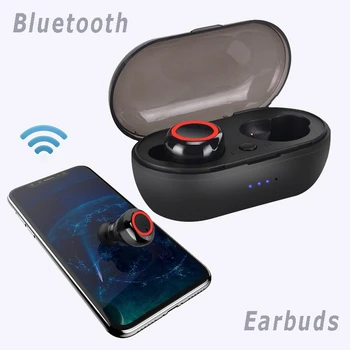 TWS Brezžični Čepkov 5.0 Bluetooth Slušalke Športne Slušalke Nepremočljiva Stavko Brezžični 3D Stereo Slušalke Polnjenje Box