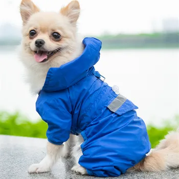UNIBULL Pes dežni Plašč Reflektivni Pet Oblačila Psa Oblačila Nepremočljiva Jumpsuit Suknjič Yorkie Pudelj Bichon Schnauzer Plašč Dež Slike 2