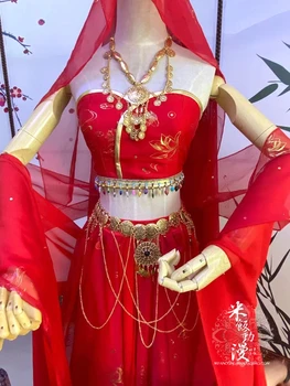 Unisex Xie Lian Cosplay Kostum Tian Guan Ci Fu Cosplay Anime Obleko Starih Oblačil Lou Lan Eksotičnih Dunhuang Plesalci Celoten Sklop Slike 2