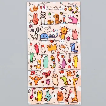 Ustvarjalne Tiskovine Nalepke Cartoon Živali Mačka PVC Nepremočljiva Srčkan Doma Dekor Računalnik Dekorativni DIY Prtljage Nalepke otroška Igrača Slike 2