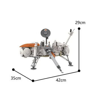 Vesoljska Sonda Mars Logger MOC-79685 Tehnične Lander Viking 1:9 Robot Gradnik High Tech Opeke Del Otroci Igrače Fantje Darila