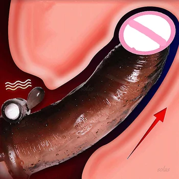 Vibracijska Penis Razširitev Rokavi za enkratno uporabo Moški Penis Širitve Rokav Penis Vaditelj Obrabe Penis Prstan Sex Igrača za Odrasle Izdelki Slike 2