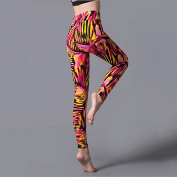 VIIANLES Fitnes Leggins Ženske Leopard Natisnjeni Visoko Pasu Legging push up Nova Vaja Leggins Elastične Hlače Slike 2