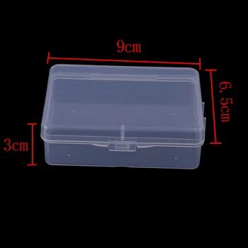 Vroče! Večnamenski Pregleden Plastična Škatla za Shranjevanje Jasno kvadratku 9 cm*6.5 cm*3cm