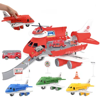 Vztrajnost Letalo Igrače za Otroke Shranjevanje Velikih Transportnih Letal Z Tovornjak Vozil Izobraževalne igrače Otrok Letalo Avto Igrača Darilo