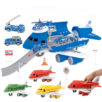 Vztrajnost Letalo Igrače za Otroke Shranjevanje Velikih Transportnih Letal Z Tovornjak Vozil Izobraževalne igrače Otrok Letalo Avto Igrača Darilo Slike 2
