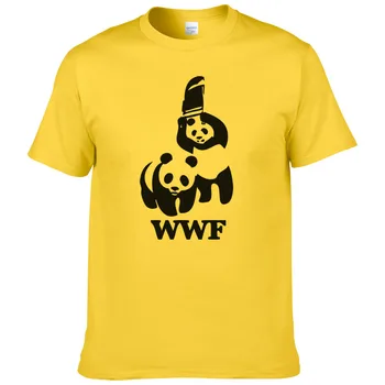 WEWANLD WWF Rokoborbo Panda Komedija Kratek Rokav Kul Camiseta Majica s kratkimi rokavi Moški Majica s kratkimi rokavi Poletje Moda Smešno T-shirt #188