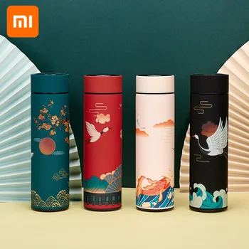 Xiaomi Smart Izolacija Pokal Moški Ženski Študent Prenosne Vode Pokal Ustvarjalne Temperatura Tea Cup Thermoses Kitajski stil Slike 2